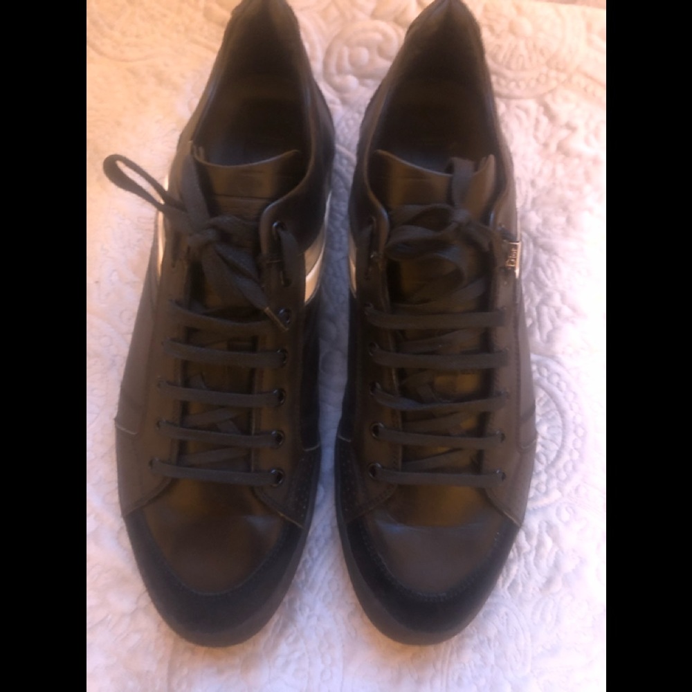 Black leather Dior sneakers